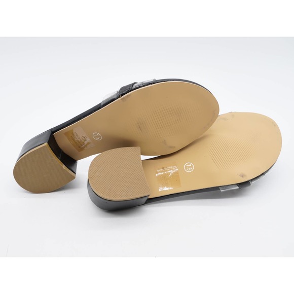 Verano Rio Sandals Womens 7.5 Black Rhinestones Slides Open Toe Block Heel - Picture 10 of 10